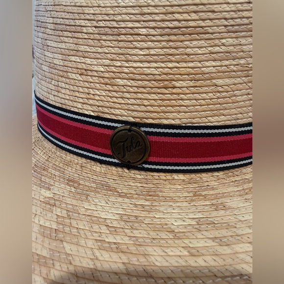 NWOT Tula Pink Carmel Palm Straw Sun Hat UPF 50+ Fair Trade One Size - Picture 2 of 8